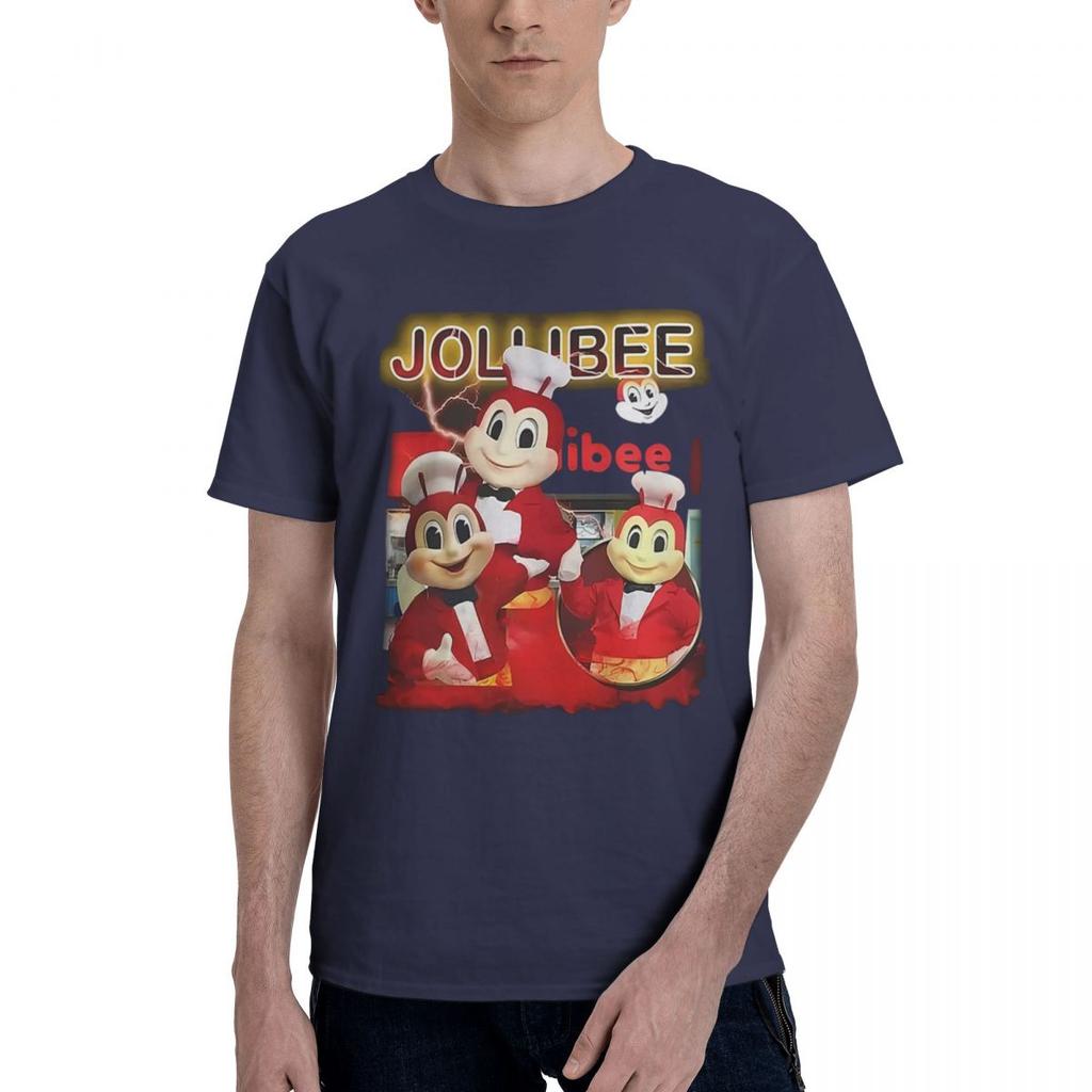 Jollibee Fast Food Restaurant 100 Cotton Casual Breathable Confortable Top High End Mens Clothing Men TShirt