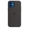 Apple iPhone 12 / 12 Pro Silikonhülle mit MagSafe - Schwarz, Soft-Touch-Oberfläche & Magnetische Ausrichtung
