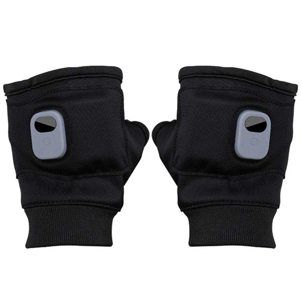 1Pair Thermal Electric Heated Gloves USB  Rechargeable Winter Warm Gloves Smart Heating Gloves  Bike