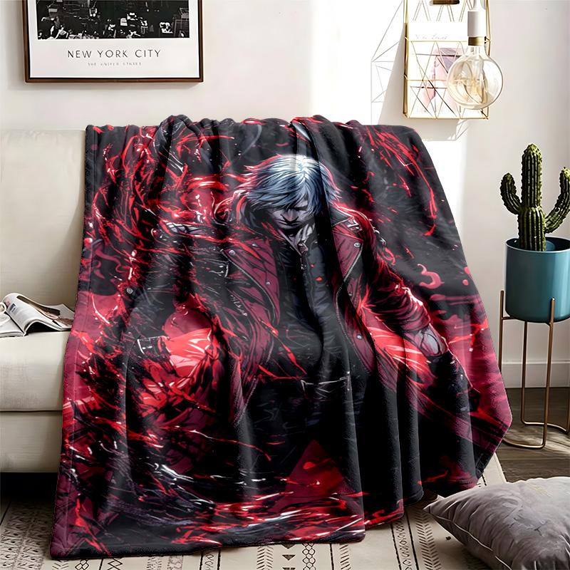 Devil May Cry Theme Blanket Suitable For The Sofa Camping And Travel Made Of Soft Flannel Material An Ideal Gift For Occasions Such As Birthday