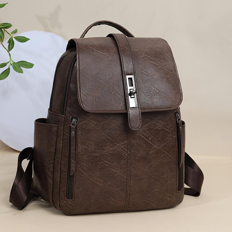 Γυναικείο Σακίδιο Πλάτης Μεγάλης Χωρητικότητας Ρετρό PU Σακίδιο Πλάτης