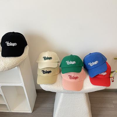 Kinder Baseballmütze mit Buchstabenstickerei und Sonnenschutz