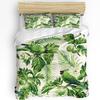 Parrot Flowers Green Tropical Plant Leaves 3pcs Bedding Set For Double Bed Home Textile Duvet Cover Quilt Cover Pillowcase