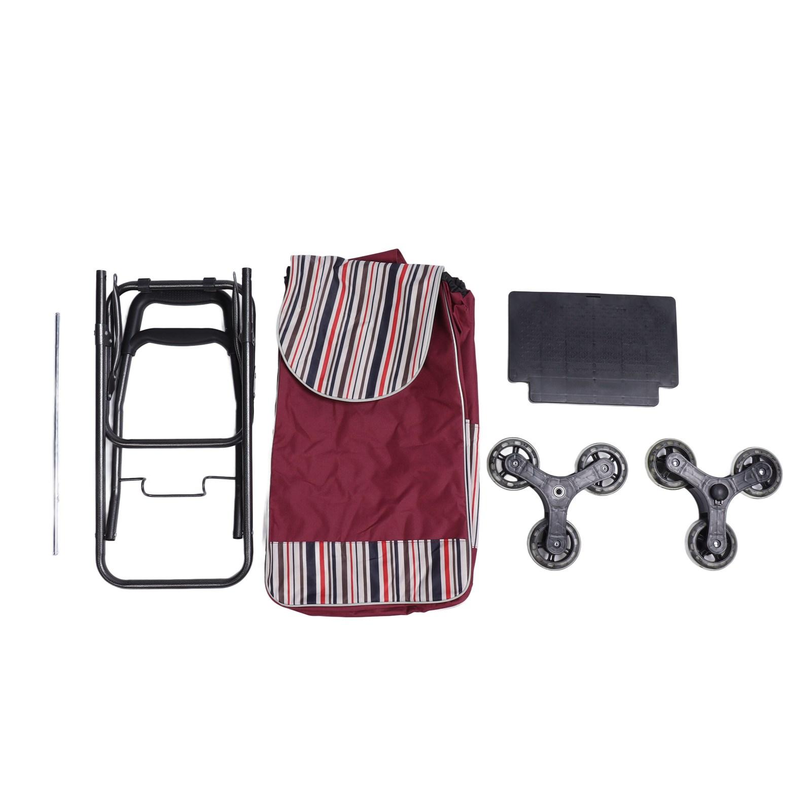 

Складная ручная тележка из нержавеющей стали, тяжелая грузоподъемность, багажная тележка с сумкой для переезда красный