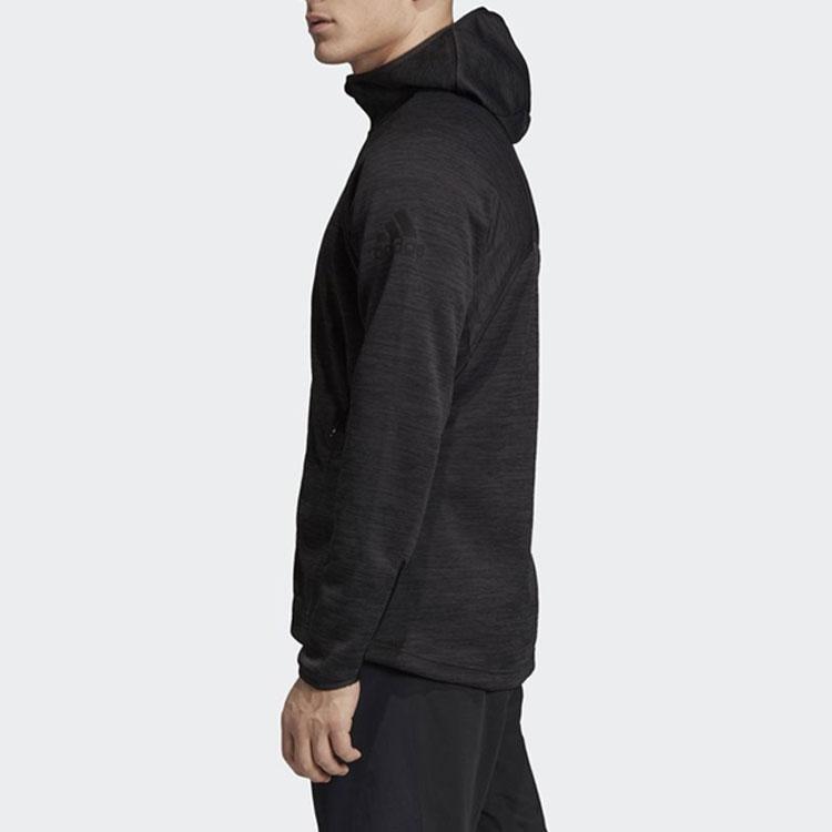 Adidas Hooded Comfortable Breathable Casual Sports Jacket Men Jackets Black DM4377