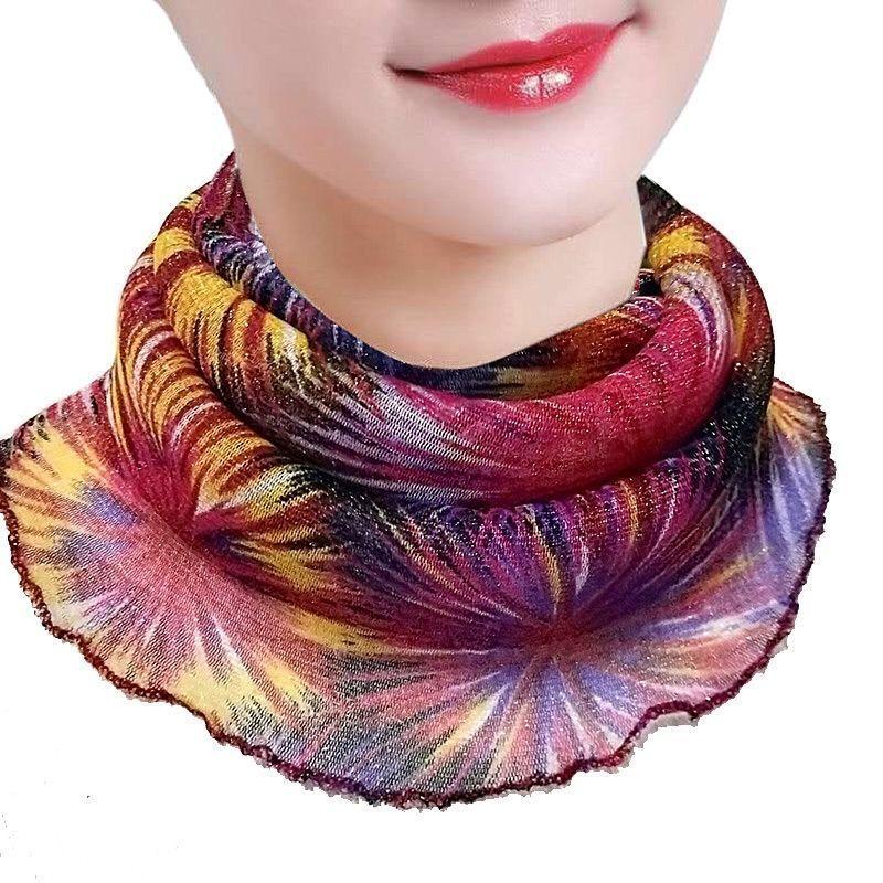 Summer Sunscreen Mask Women's Neck Protection Ear Hanging Veil Neck Scarf Anti-ultraviolet Silk Scarf Gauze Scarf