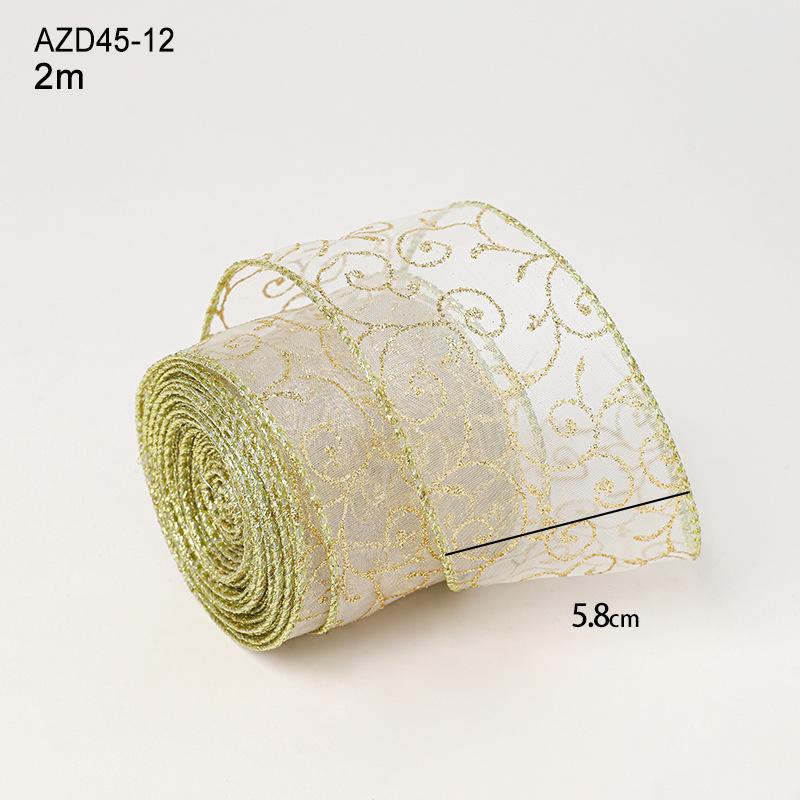 

New 2M Christmas Ribbon Lmitation Linen Plaid Bow Snowflake Fabric Swirl Ribbon DIY Accessories Xmas Gift Burlap Ribbon