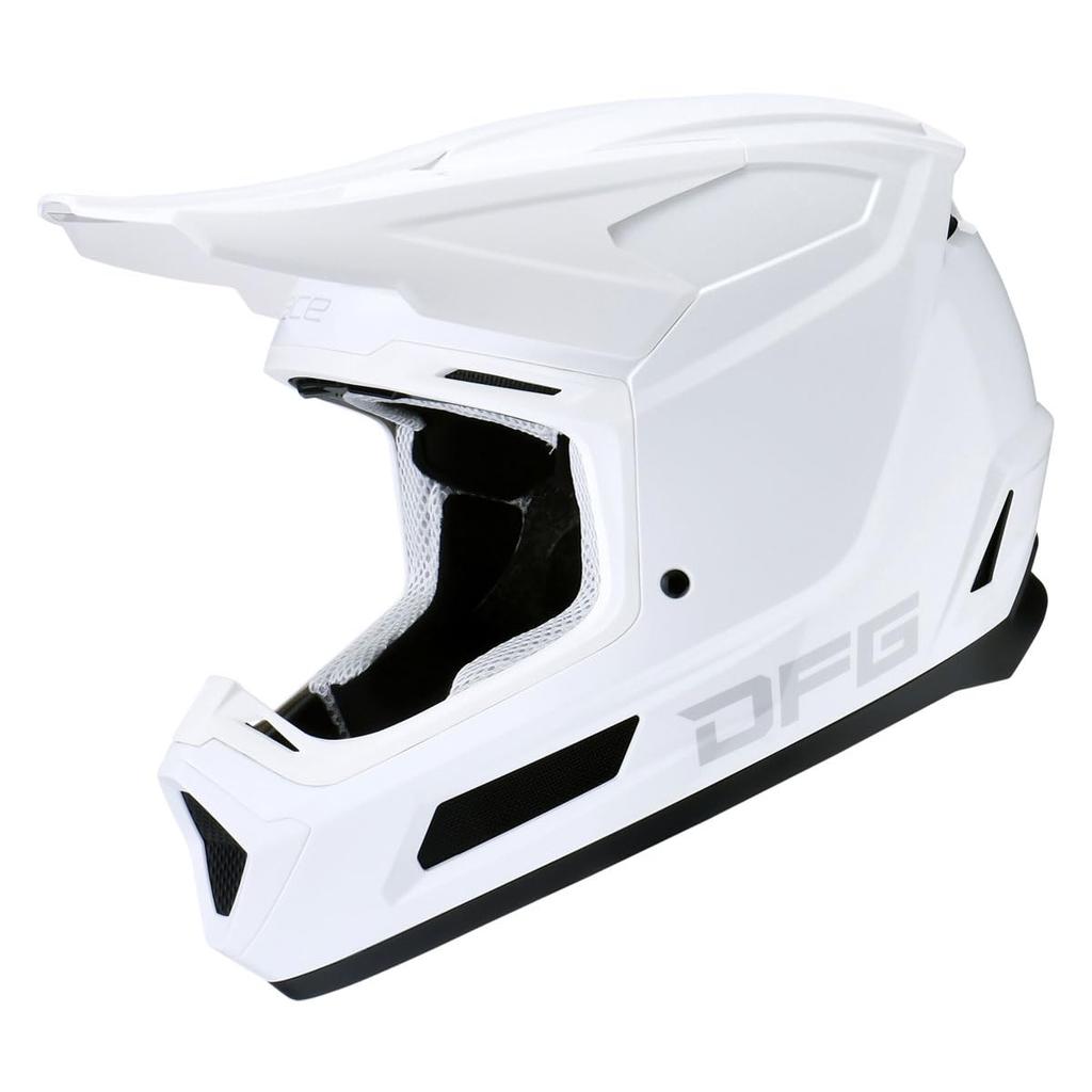 Dirtfreak DFG Ace for Forest Fun Sport MFJ Intercom Glasses G4745 Helmet, White, XL, Off-Road, Roads, Trails, Touring, Street, Motocross, Enduro,