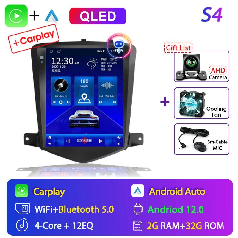 9.7" Android 12 Carplay Car Radio for Chevrolet Cruze J300 2008 - 2012 Multimedia Player 2 Din GPS Stereo DVD Head Unit
