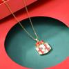 European & American Style Firecracker Bell Pendant Necklace - Non-Fading Christmas Tree Jewelry Gift for Women