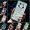 Pour Xiaomi 14 Ultra Coque 15Ultra 13Ultra Pare-chocs Souple en Silicone Fleurs 3D Gaufrées Coques de Téléphone pour Xiaomi 15 Ultra Coque Arrière Funda
