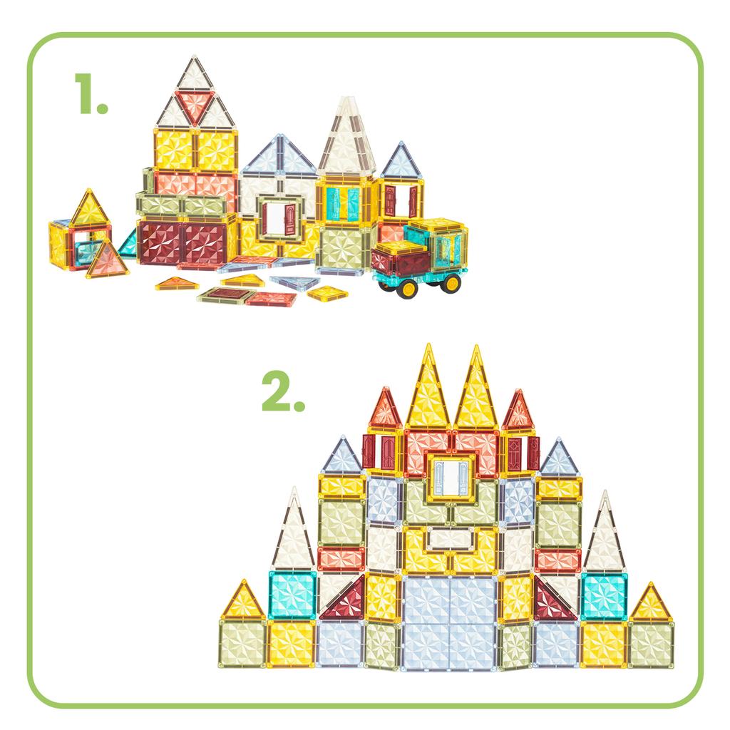 60 Pieces 3D Magnetic Construction Blocks Educational Puzzle
