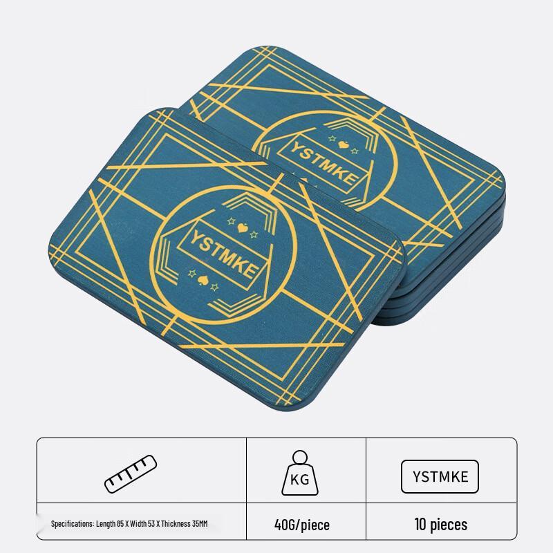 Green Square Plastic Poker Chip Set