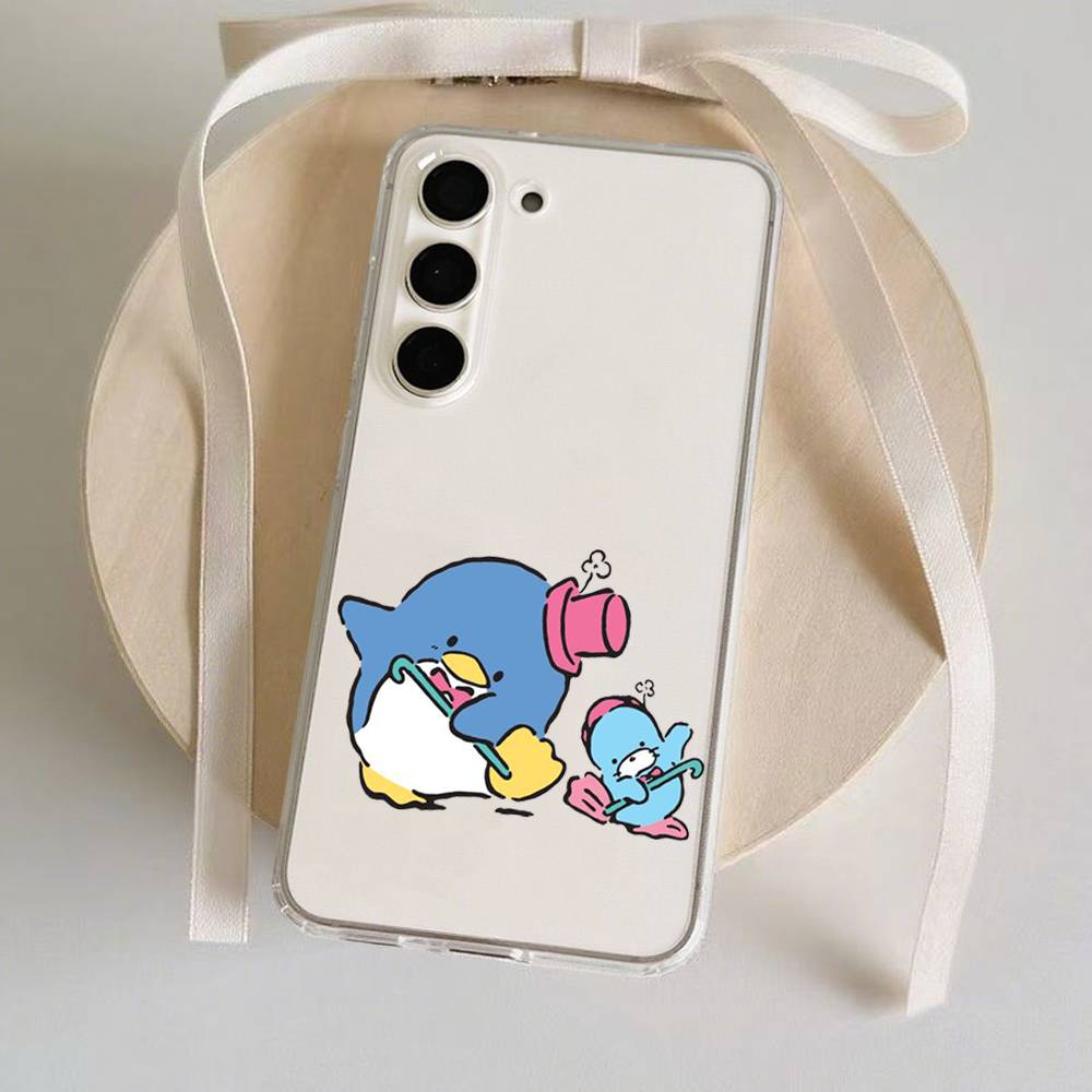 Cute T-TuxedoSam Phone Case For Samsung Galaxy S21 S22 S23 S24 S25ULTRA FE Ultra Plus5G A52S Transparent Cover