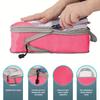 3pcs Portable Travel Storage Bag Set With Mesh Stitching, Double Layer Zipper Foldable Luggage Organizer, Clothing Storage Bags