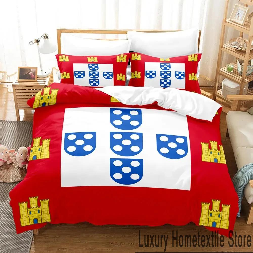 Comforter 3D Print Portugal Flag Bedding Set Boys Girls Twin Queen King Size Bed Boys Adult Home Textileextile