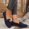 2025 Spring and Autumn Solid Women Flat Loafers New Fashionable Round Toe Low Heel Casual Large Size Women Flat Shoes for Women