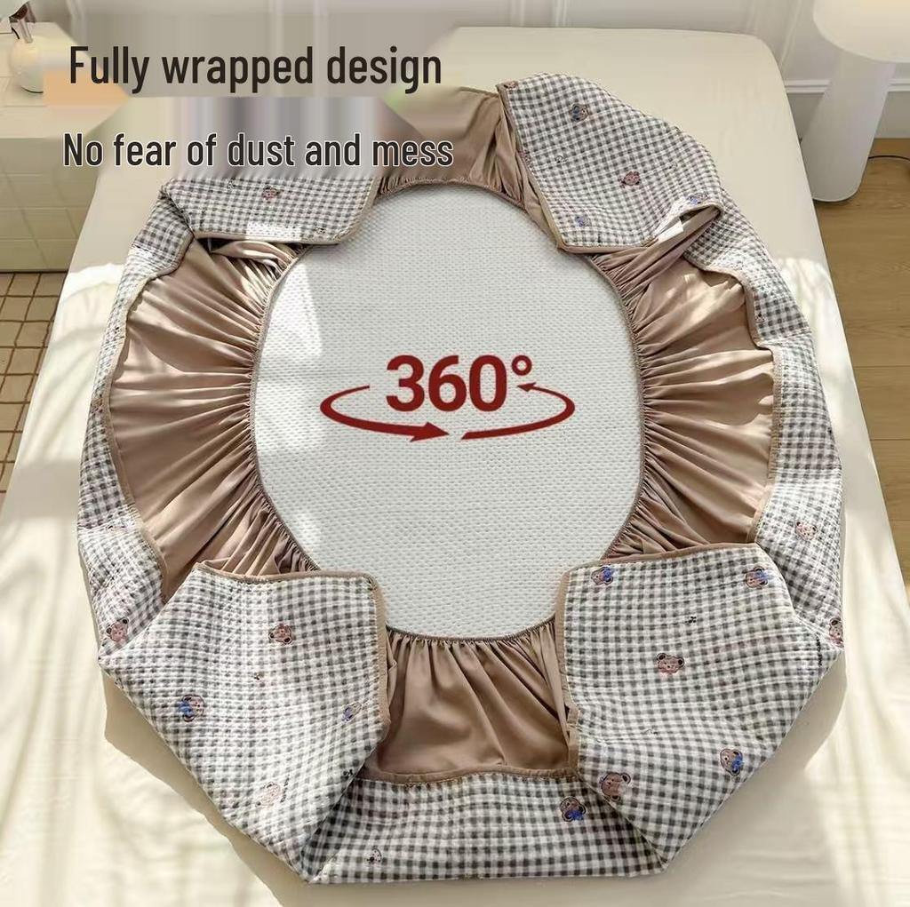 Thickened Quilted Non-Slip Mattress Protector - Single Bed Cover