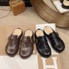 Retro Flat-bottomed Velvet Birkenstock Cotton Slippers Autumn New Soft-soled One-pedal Bag Head Half Slippers