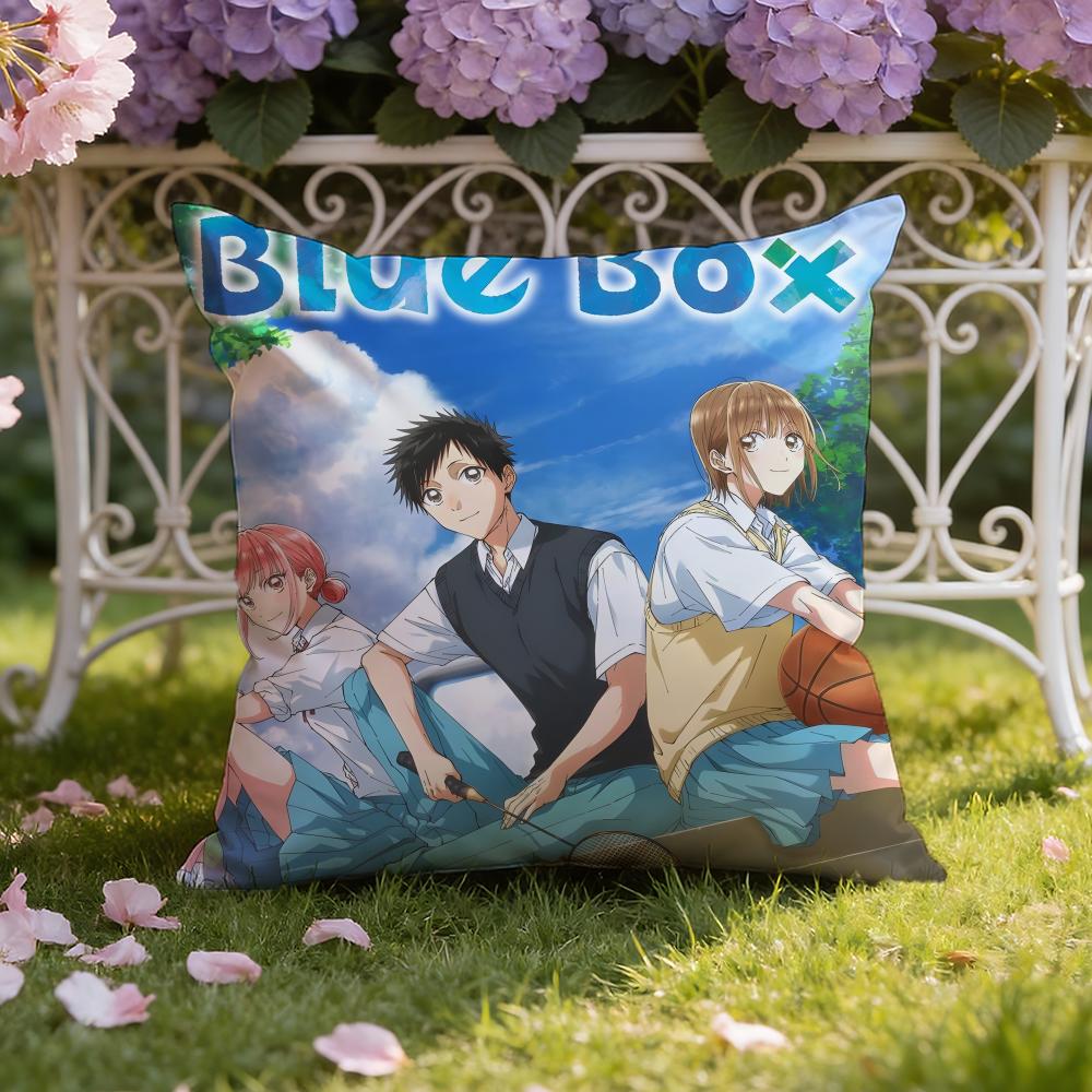 Anime B-Blue B-Box Cushion Cover Home & Car Dual-Scene Pillow Cover: Reversible for Premium Comfort