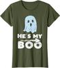 Hesshes My Boo Cute Matching Couple Halloween Tshirt Unisex Unisex Short Sleeve Spooky Season Tops Girlfriend Boyfriend Tshirts