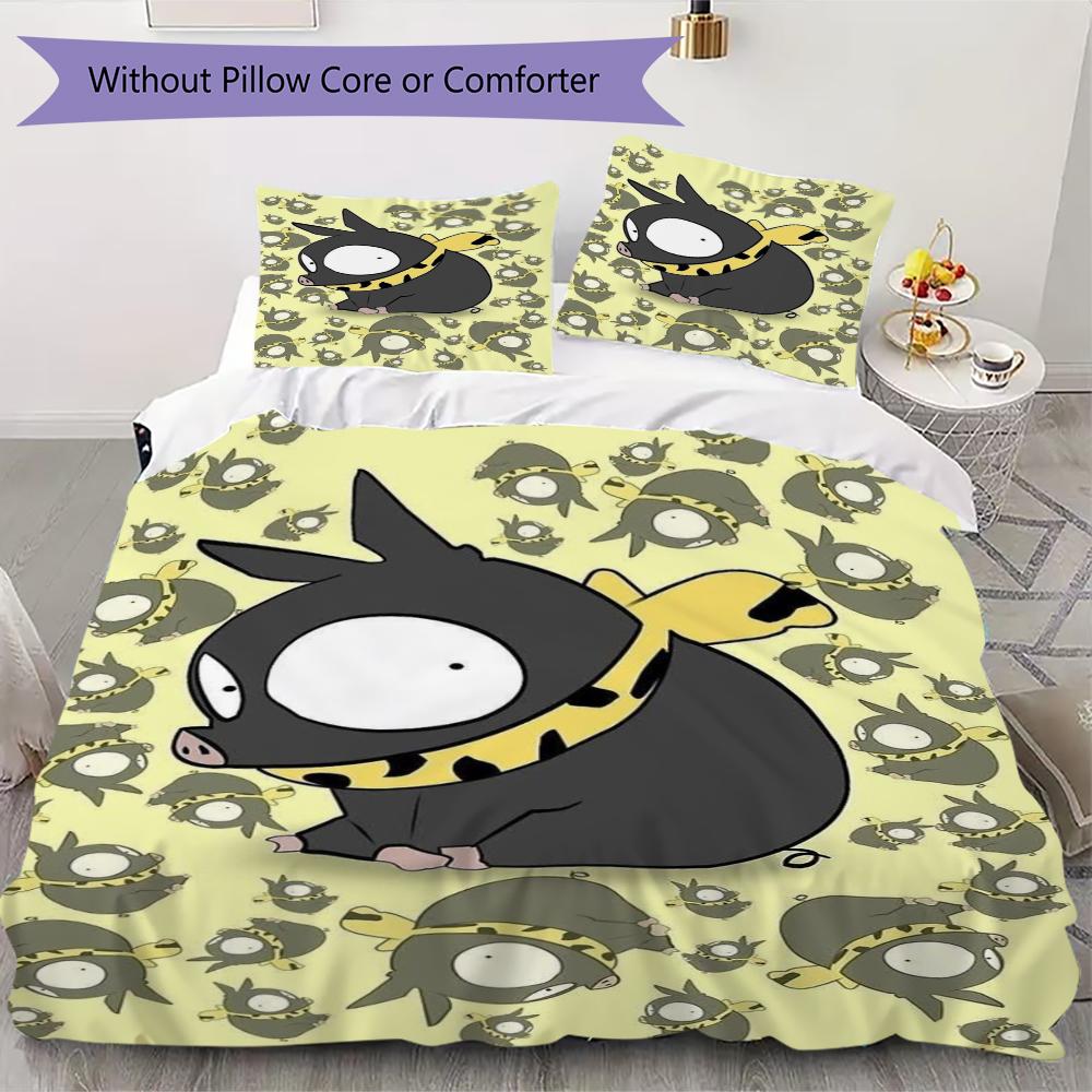 

Ranma Pattern Bedding uilt Set uilt Cover Pillowcase Home Decoration Birthday Gift (1 * duvet cover + 2 * pillowcase without core)127 135x200cm
