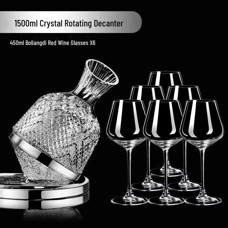 

ZISIZ European Light Luxury Handmade Red Wine Glass Set