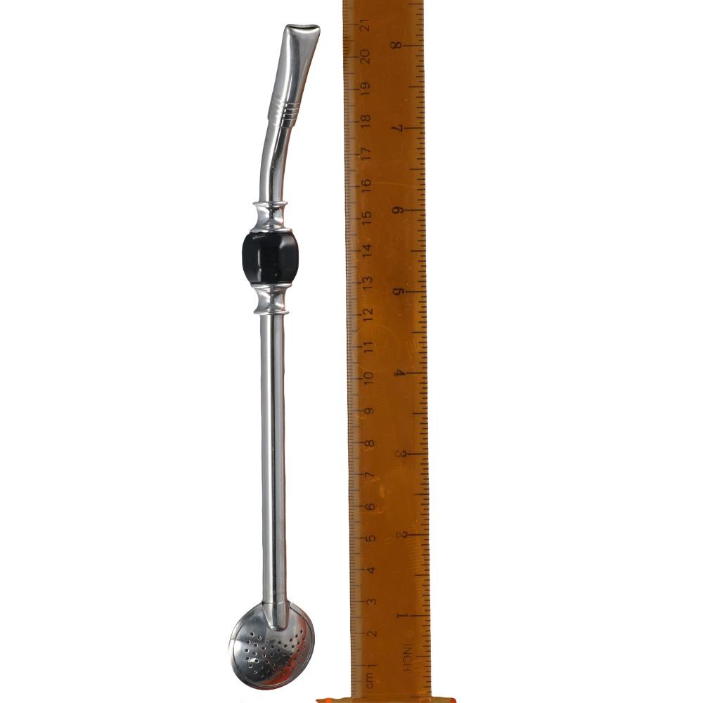 With Cleaning Brush Stirring Fliter Straw Loose Leaf Yerba Mate Stirring Straw  Office