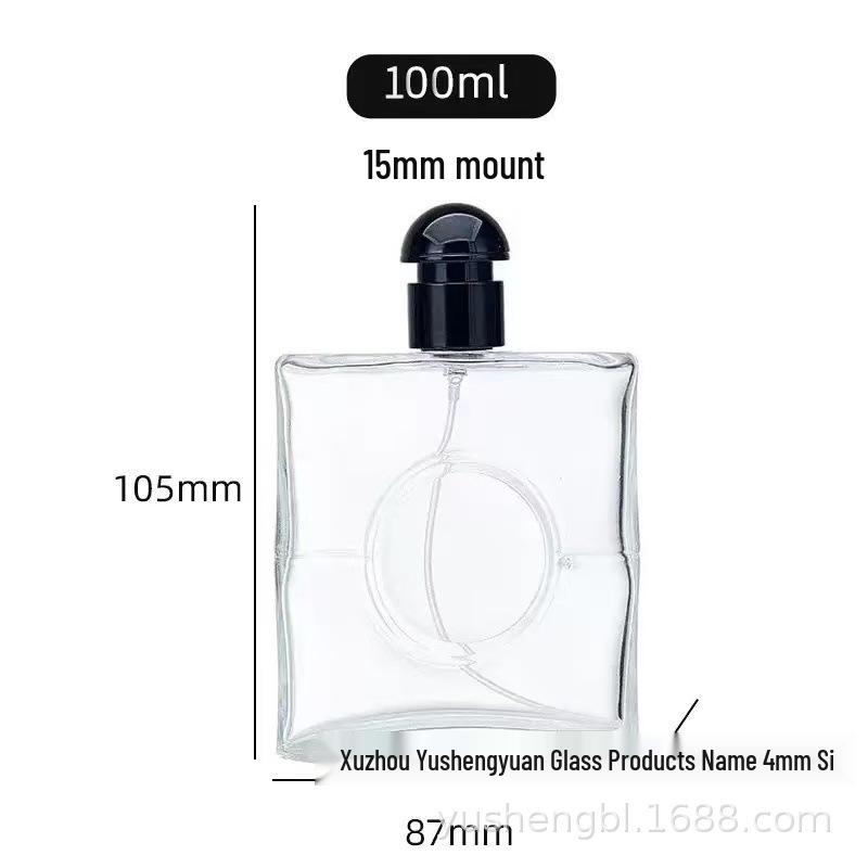 Elegant Refillable Transparent Perfume Bottle with Press-Top for Home Cosmetics