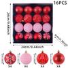 16pcs Shatterproof Electroplated Hanging Balls 6cm Merry Christmas Decor  Holiday Festive