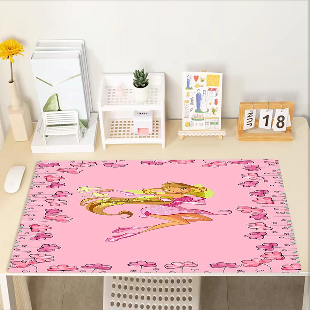 Winx Club Theme Mouse Pad, Non Slip Rubber Base, Multifunctional Office & Home Decor, Perfect for Workspace Personalization.