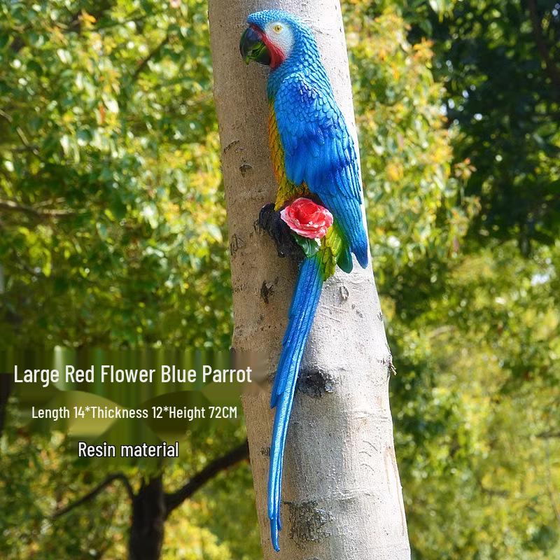 Creative Resin Macaw Cockatoo Small Bird Wall Hanging Ornament