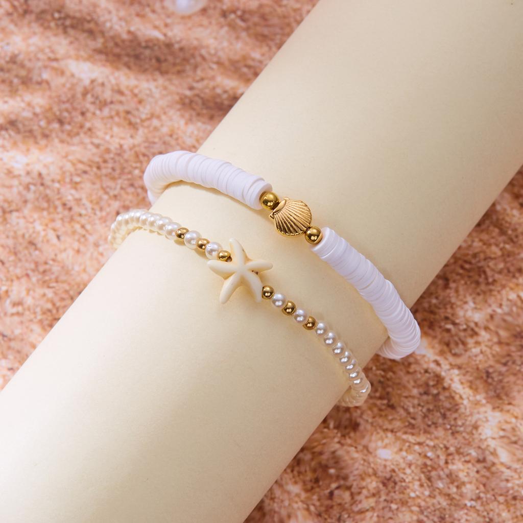 Vintage Goldfarbene Seestern Muschel Fußkettchen Für Damen Doppellagige Fußkette Knöchelarmband Am Bein Strand Barfuß Schmuck