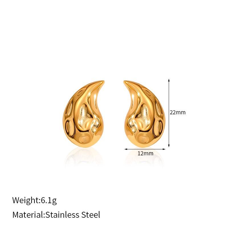 Ins Style Stainless Steel Earrings 18K Gold Plated Titanium Trendy Jewelry Men Women