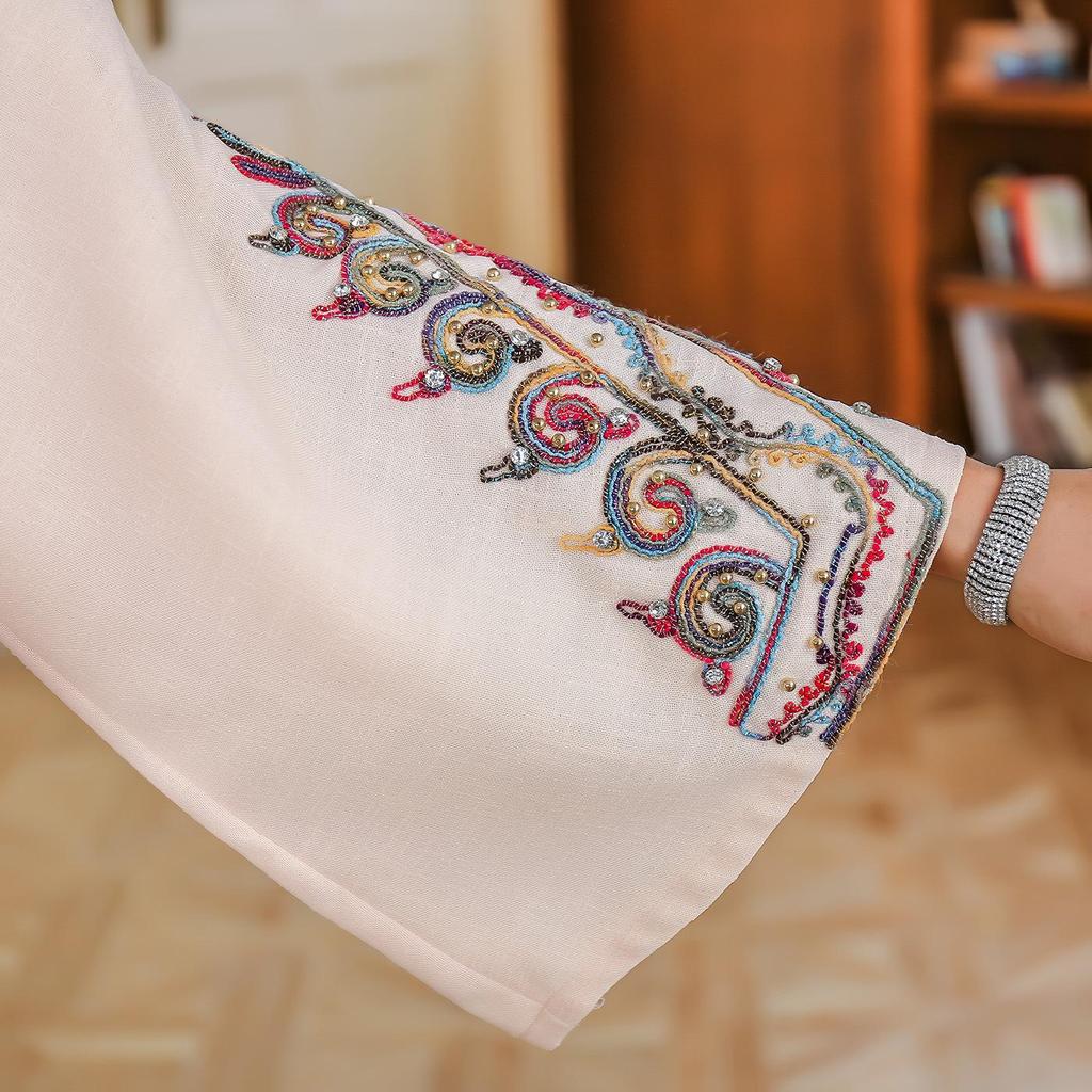 Embroidered Women's Abaya Gown - Dubai Style