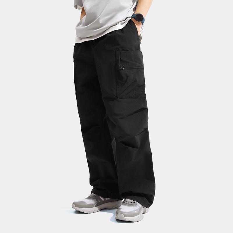 Li Ning CF Suo Solid Color Mid Waist Comfortable Breathable Versatile Water Resistant Straight Casual Pants Men Bottoms Black AYKV203-4