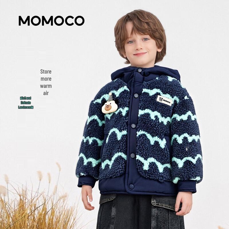 MOMOCO Boys Winter Hooded Fleece-Lined Jacket 110