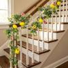 Green Leaves Artificial Lemon Vine 200CM Length Faux Lemon Branch  Home Decoration