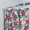 Stylish Floral Printed Shower Curtain for Bathroom Decoration 180x240cm Waterproof Fabric Home Decor Item with Hooks Set