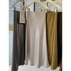 Acetate Satin Fishtail Skirt Femininity Simple Drape Thin Buttocks a Word Medium and Long Skirt