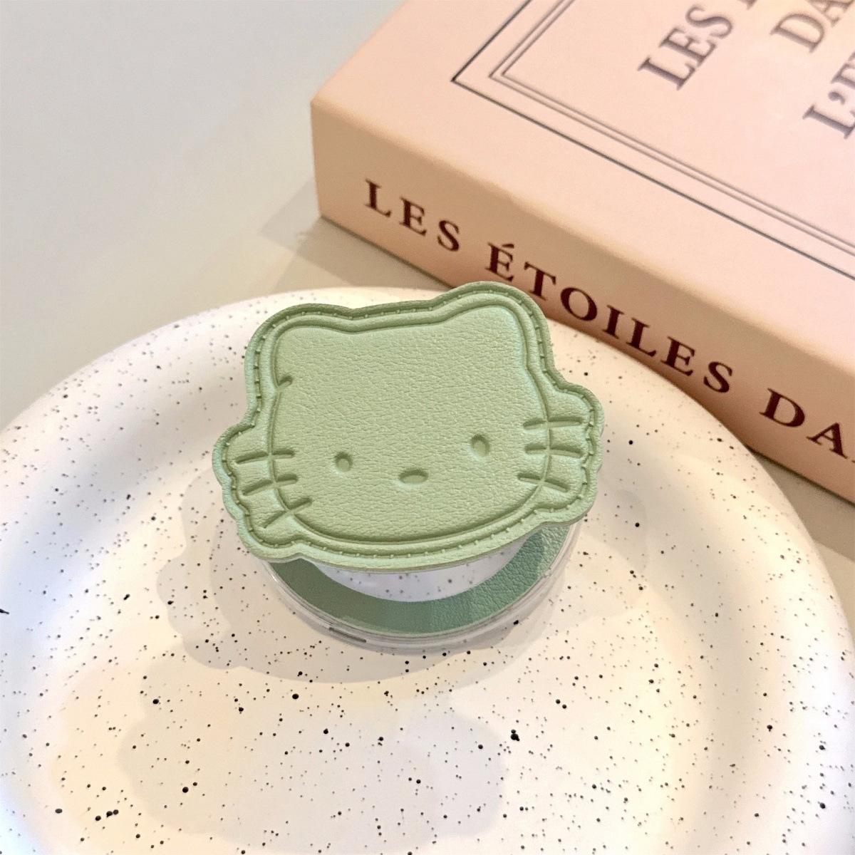 Cartoon Kitty Macaron Leather Case for MagSafe – Strong Adsorption