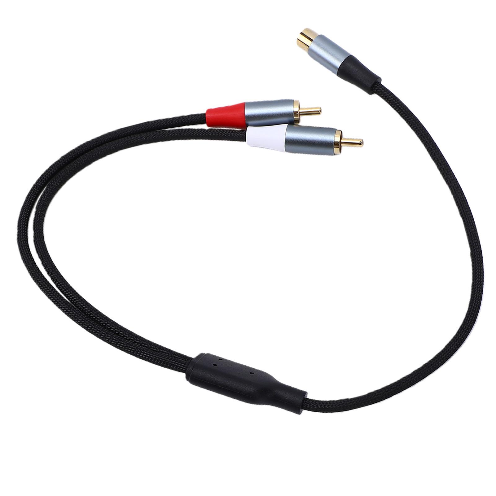 

1 Female To 2 Male Y Splitter Cable Stereo Sound Video Splitter Adapter Extension Cord for Subwoofers Speakers Home