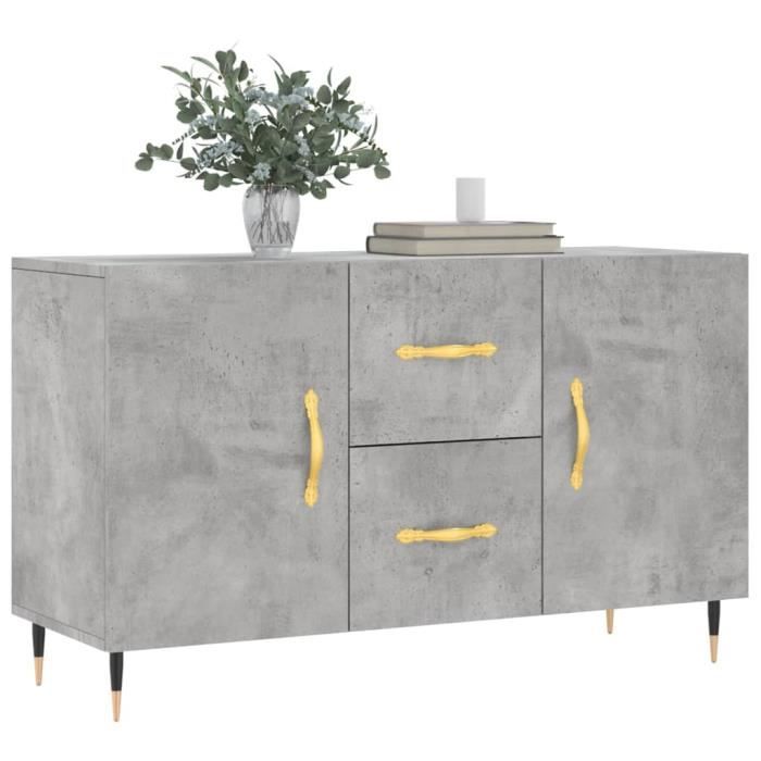 VidaXL Buffet gris béton 100x36x60 cm bois d'ingénierie 828152