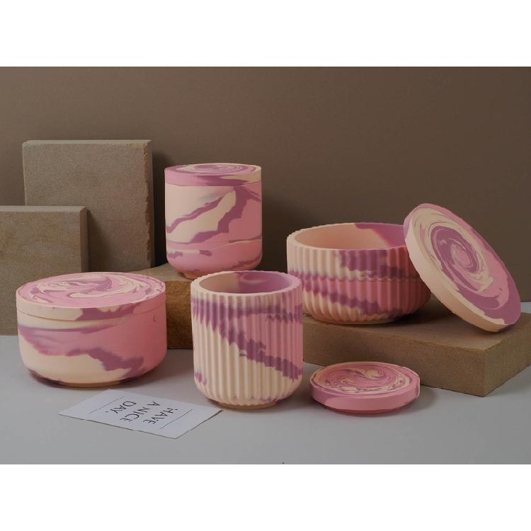 Artistic Cup Mold with Lid for Candle Making Home Accent Unique Resin Mold
