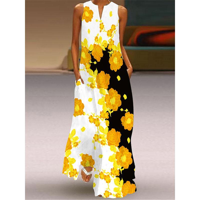 Dress Women Summer Print Long Beach Holiday Loose 3D Skirt