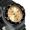 Casio LRW-200H-9E Diver-Style Simple Analog Calendar Women's Watch Kids' Watch for Girls and Boys Available In Black and Yellow Gold, Waterproof and L