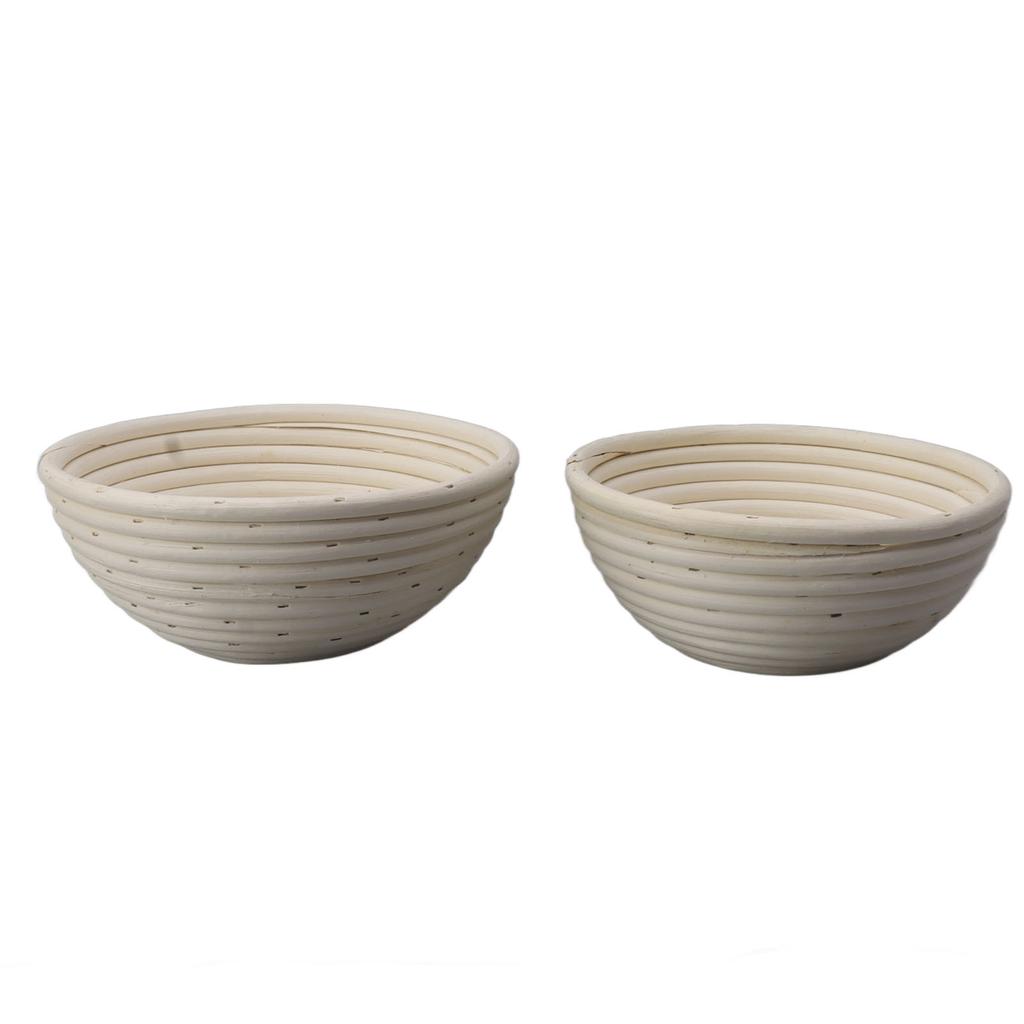 Runder Gärkorb mit Einlegetuch, Teig-Gärschale aus Rattan-Set für die Brotherstellung 20CM und