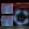 20PCS Reflective Car Wheel Stripe Stickers, Car Tire Rim Safety Decorative Stickers For Motorcycle Bike Truck Car Decals