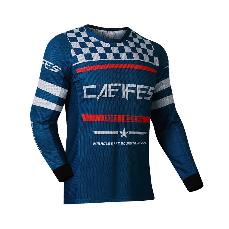 Spot Off-road Motorcycle Clothing, Cycling Clothing, Downhill Clothing, Casual Crew Neck T-shirt, Breathable and Quick-drying Running Clothing, 