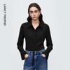 LANCY Commuter Style Tie-Neck Pleated Sleeve Blouse